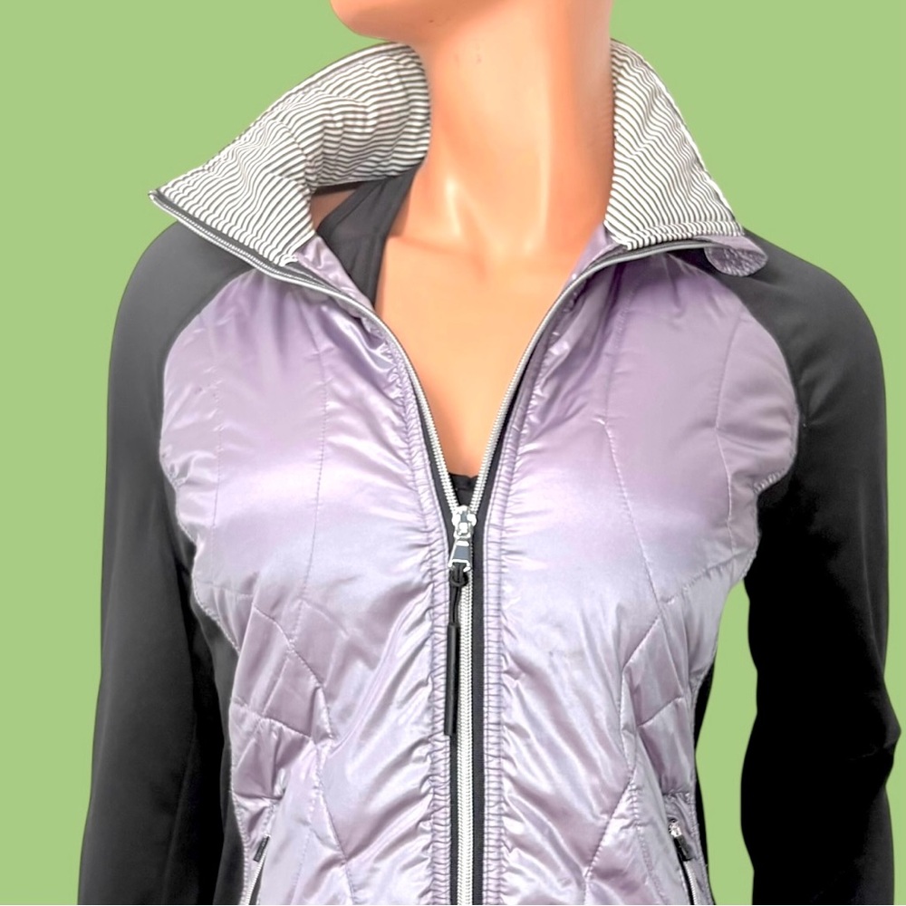Calvin Klein Women’s M Tech Fleece Run Club Apres Ski Metallic Puffer Jacket - Picture 7 of 15